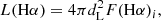 $$ \begin{aligned} L(\mathrm{H}\alpha ) = 4 \pi d_{\rm L}^{2}F(\mathrm{H}\alpha )_i, \end{aligned} $$