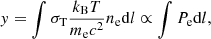 $$ \begin{aligned} { y} = \int \sigma _{\rm T} \frac{k_{\rm B} T}{m_{\rm e} c^2} n_{\rm e} \mathrm{d}l \propto \int P_{\rm e} \mathrm{d}l ,\end{aligned} $$