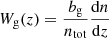 $$ \begin{aligned}&W_{\rm g}(z) = \frac{b_{\rm g}}{n_{\rm tot}}\frac{\mathrm{d}n}{\mathrm{d}z}\end{aligned} $$