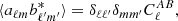 $$ \begin{aligned} \langle a_{\ell m} b^*_{\ell^\prime m^\prime }\rangle = \delta _{\ell \ell^\prime }\delta _{m m^\prime }C_{\ell }^{AB}, \end{aligned} $$