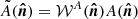 $ \tilde{A}(\boldsymbol{\hat{n}})=\mathcal{W}^A(\boldsymbol{\hat{n}})A(\boldsymbol{\hat{n}}) $