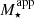 $ M_\star^{\rm app} $