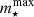 $ m_{\star}^{\mathrm{max}} $