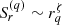 $ S^{(q)}_{r}\sim r^{\zeta}_{q} $