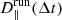 $ D^{\mathrm{run}}_{\parallel}(\Delta t) $