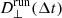$ D^{\mathrm{run}}_{\perp} (\Delta t) $
