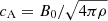 $ c_{\mathrm{A}} = B_0/\sqrt{4\pi \rho} $