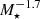 $ M_\star^{-1.7} $