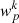 $ {\it w}_{p}^k $
