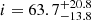 $ i = 63.7^{+20.8}_{-13.8} $