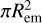 $\pi R_{{\rm{em}}}^2$