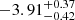 $ -3.91^{+0.37}_{-0.42} $