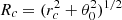 $ R_c = (r_c^2+\theta_0^2)^{1/2} $