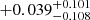 $ +0.039^{+0.101}_{-0.108} $