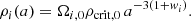 $$ \begin{aligned} \rho _{i}(a) = \Omega _{i,0} \rho _{\mathrm{crit},0} \, a^{-3(1+w_i)}. \end{aligned} $$