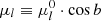 $ \mu_l \equiv \mu_l^0\cdot \cos b $