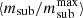 $ \langle m_{\mathrm{sub}}/m_{\mathrm{sub}}^{\mathrm{max}}\rangle $