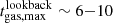 $ t_{\mathrm{gas,max}}^{\mathrm{lookback}}\sim6{-}10 $