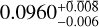 ${0.0960_{ - 0.006}^{ + 0.008}}$