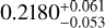 $0.2180_{ - 0.053}^{ + 0.061}$