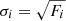 $ \sigma_i = \sqrt{F_i} $