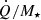 $ \dot{Q}/M_\star $