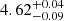 $ {4.62}_{-0.09}^{+0.04} $