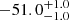 $ {-51.0}_{-1.0}^{+1.0} $