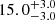 $ {15.0}_{-3.0}^{+3.0} $