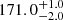 $ {171.0}_{-2.0}^{+1.0} $