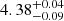 $ {4.38}_{-0.09}^{+0.04} $