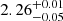 $ {2.26}_{-0.05}^{+0.01} $