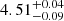 $ {4.51}_{-0.09}^{+0.04} $