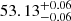 $ {53.13}_{-0.06}^{+0.06} $