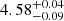 $ {4.58}_{-0.09}^{+0.04} $