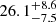 $ 26.1^{+8.6}_{-7.5} $