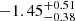 $ -1.45^{+0.51}_{-0.38} $
