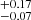 $ ^{+0.17}_{-0.07} $