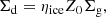 $$ \begin{aligned} \Sigma _{\mathrm{d}}= \eta _{\mathrm{ice}} Z_{0} \Sigma _{\mathrm{g}}, \end{aligned} $$