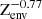 $ {{\rm Z}^{-0.77}_{{\rm env}}} $