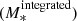 $ (M_{*}^{\mathrm{integrated}}) $