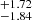 $ ^{+1.72}_{-1.84} $