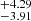 $ ^{+4.29}_{-3.91} $