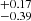 $ ^{+0.17}_{-0.39} $