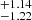 $ ^{+1.14}_{-1.22} $