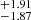 $ ^{+1.91}_{-1.87} $