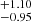 $ ^{+1.10}_{-0.95} $
