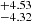 $ ^{+4.53}_{-4.32} $
