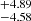 $ ^{+4.89}_{-4.58} $