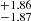 $ ^{+1.86}_{-1.87} $